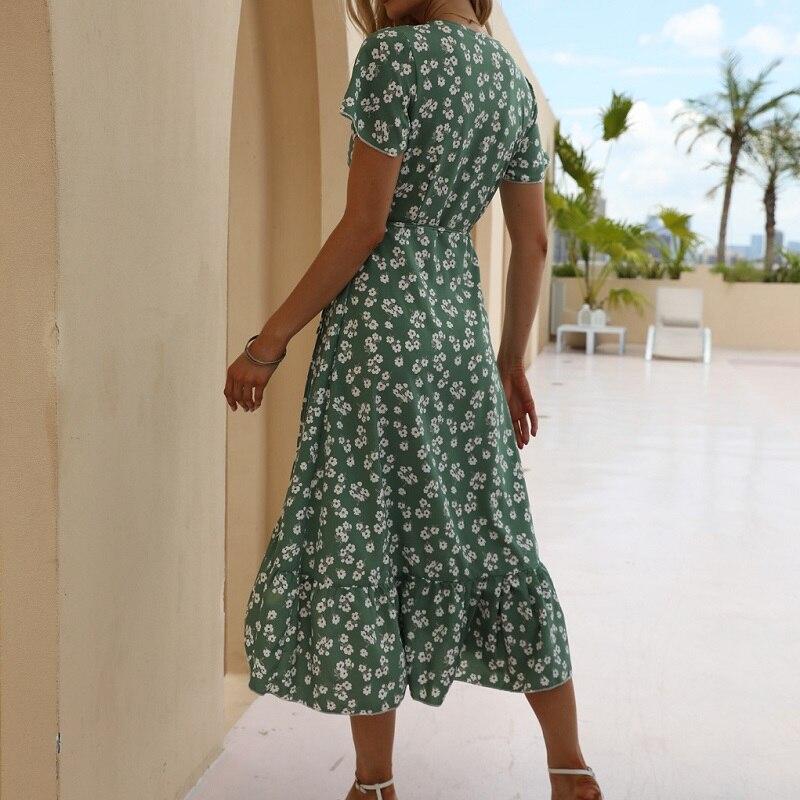LXV Ruffled Mini Boho Beach Sundress
